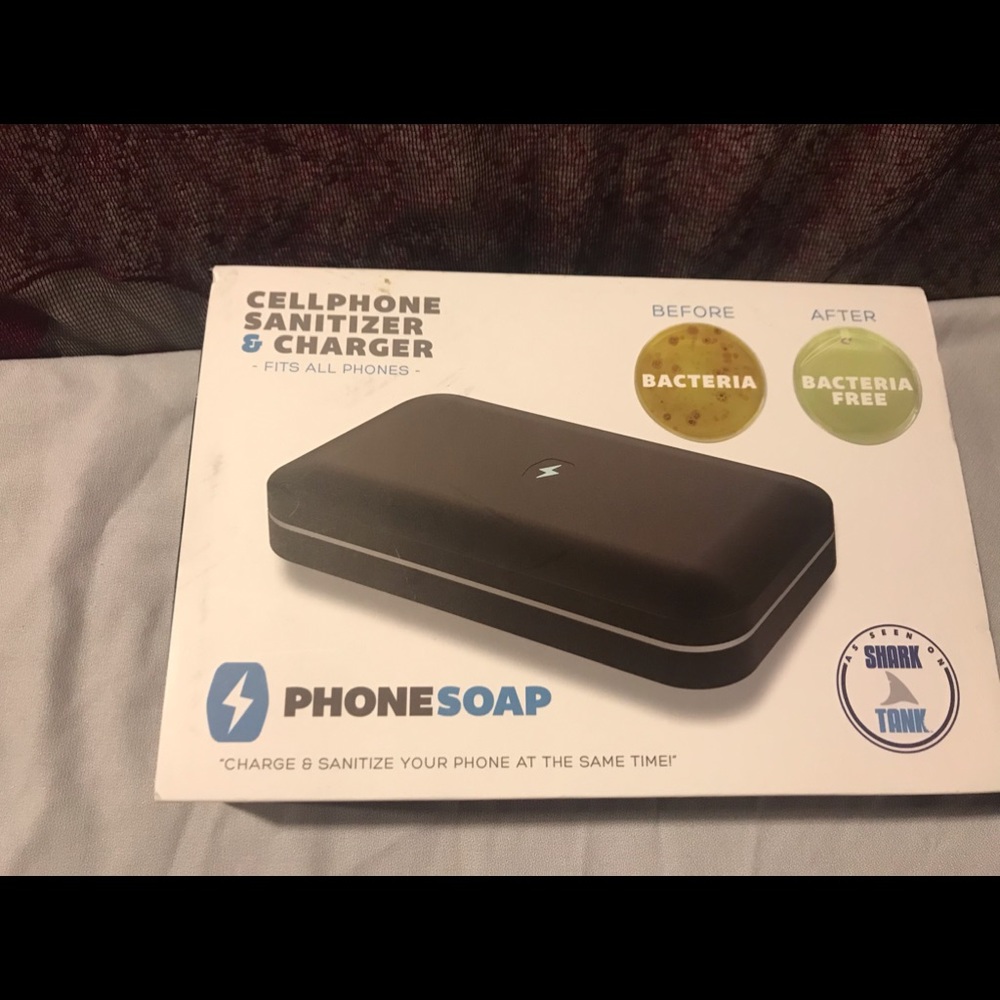 Cell phone sanitizer and charger.
